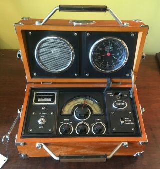 Vintage / Retro Spirit Of St Louis Wooden Radio Alarm Clock Am/fm/lw