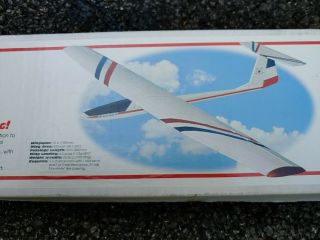 Vintage Dynaflite Bobcat T - Tail 2 Meter Sailplane With Ailerons F3b Style