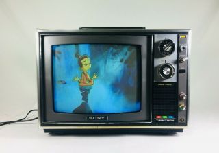 Vintage Sony Trinitron Color Tv Model Kv - 1201 Retro Gaming