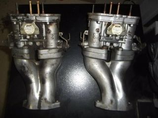Rare Set Of Weber 40 Idf 70 Carbs And Intakes Carburetor Carb Made In Italy