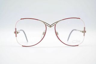 Vintage Cazal 221 Frame W.  Germany Rare 56[]17 130 Red Oval Glasses Nos
