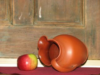 WEDGWOOD C1800 - 05 RARE ROSSO ANTICO,  HUGE CLUB JUG,  GLAZED INSIDE,  7 5/8 INCHES 3