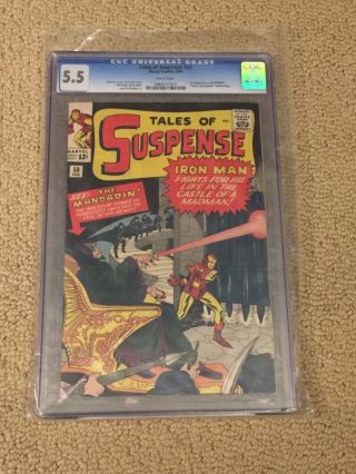 Tales Of Suspense 50 Cgc 5.  5 With Rare White Pages (1st App Of Mandarin - 1964)