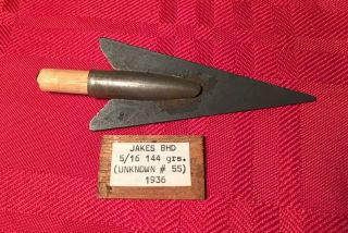 Jakes Bhd 5/16 144gr.  (unknown 55) 1936 Vintage Broadhead Arrow Archery