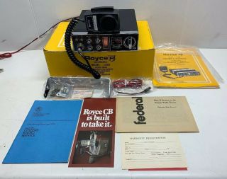 Vintage Royce Model 1 - 682 Electronics Cb Radio Am Transceiver W/box And Manuals