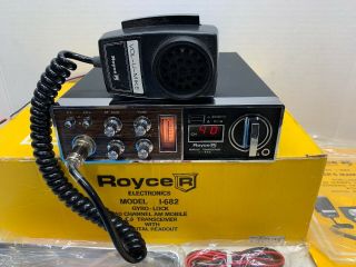 Vintage ROYCE Model 1 - 682 Electronics CB Radio AM Transceiver W/Box And Manuals 2