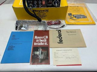 Vintage ROYCE Model 1 - 682 Electronics CB Radio AM Transceiver W/Box And Manuals 5