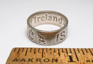 Jmh Dublin Sterling Silver 925 I Am Of Ireland Irish Gaelic Ring Sz 7