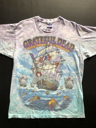 Greatful Dead Ship Of Fools Liquid Blue 1993 Vtg T - Shirt Xl Jerry Garcia Tour