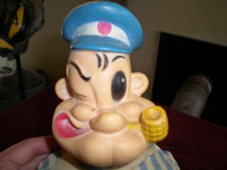 Vintage Popeye The Sailor Doll,  Vinyl Head And Arms.