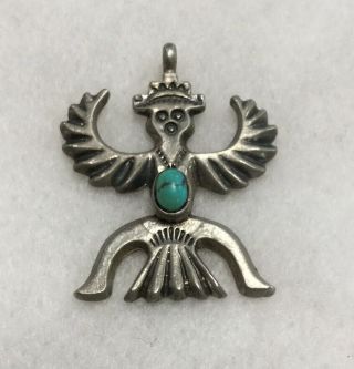 Vintage Native American Eagle Dancer Pendant Sterling Silver