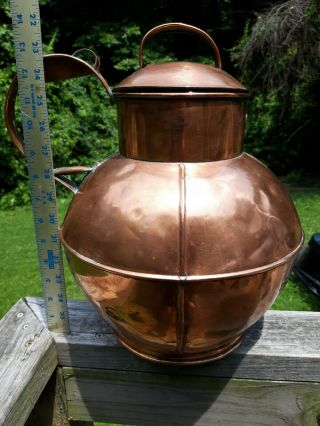 Vintage Antique 14 Inch Tall - Copper Milk Jug - Isle Of Guernsey