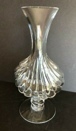 Vintage Baccarat France Crystal Sea Shell Vase,  Blown Glass,