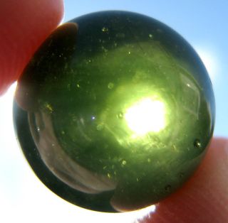 Rare Moldavite Sphere Carving Meteorite Impact Glass Gemstone Tektite Handcarved