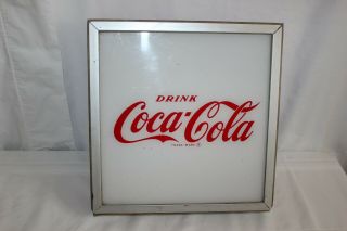 Vintage Drink Coca Cola Lightup Sign Vending Machine Front Light Advertising