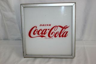 Vintage Drink Coca Cola Lightup Sign Vending Machine Front Light Advertising 2