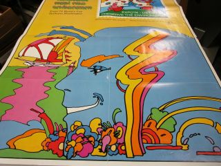 Vintage Peter Max 1974 Worlds Fair Expo Postage Stamp Advertising Poster 30 x 40 2