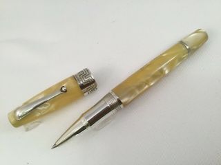 Montegrappa Extra 1930 Rollerball Pen Parchment Ivory Rare C1980s Sterling Silve