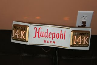 Vintage Hudepohl Beer Light Up Sign - Process 14k