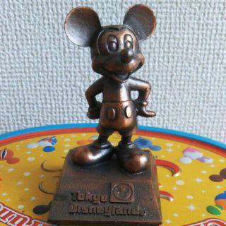 Tokyo Disneyland Mickey Mouse Doll Vintage Figure Figurine Doll Tdl Bronze Color