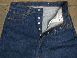 Vtg 80 ' s Levi ' s 501 Shrink to Fit Jeans Made in USA 34 x 33 (32 x 30) 7