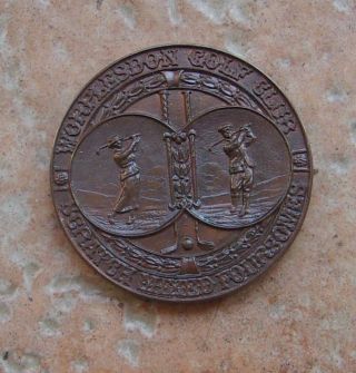 Antique Vintage Worplesdon Golf Club Scratch Mixed Foursomes Golf Medal 2