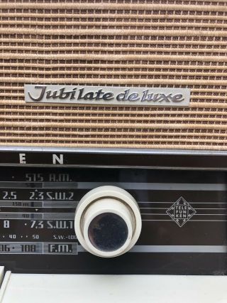 Vintage Telefunken Jubilate de Luxe model 5461W West Germany Tube Radio 2