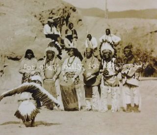 Vintage Photo Of San Ildefonso Tiwa Tribe Eagle Dance Native American Mexico