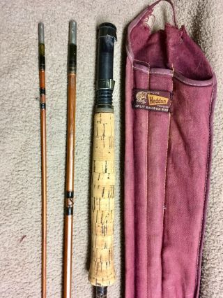 Vintage Heddon Bamboo Fly Rod,  Model 17,  " Black Beauty ",  8 1/2 