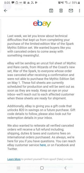 Magic The Gathering War Of The Spark Uncut Foil Sheet Mtg Rare Mythic Pre - Order