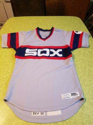 Authentic Vintage Sand Knit Game 1984 Chicago White Sox Jersey Size 40