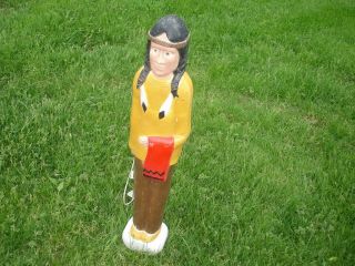 Vintage Union Thanksgiving Indian Blow Mold Don Featherstone Blowmold