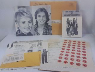 Vintage Partridge Family Fan Club Promotional Package Pictures Decals Booklet