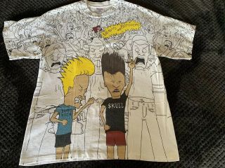 Vintage 1993 Beavis And Butthead Xl Mtv Single Stitch T - Shirt
