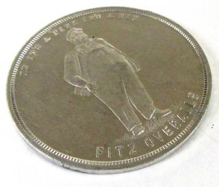 rare 1900 - 20 FITZ OVERALLS / PURITAN HOSIERY aluminum adverting coin medal token 2