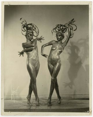 Risqué Art Deco Dancers Spectacular 1930s Vintage Achille Volpé Photograph