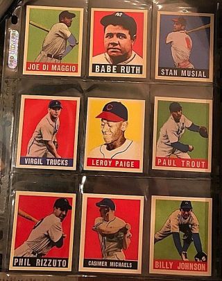 1948 Leaf & 1949 Leaf Complete Baseball Reprint Set; Nm/mt,  ; All 98 Cards; Rare