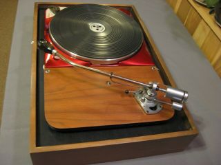 Vintage Thorens TD 124 TD121 Extended Plinth and SME 3012 cut Armboard 8