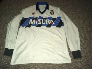 Vintage Rare Inter Milan Internazionale Football Shirt 1989 Uhlsport Size L