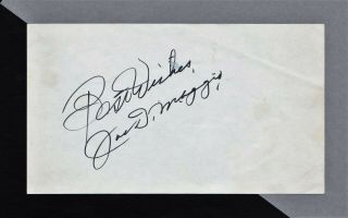 Vintage 1951 Joe Dimaggio Autograph Photo & Rare Signed Best Wishes