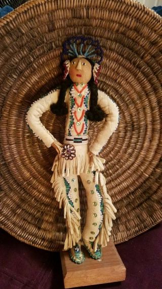 Clever Vintage Shoshone Figure Native American Indian 2