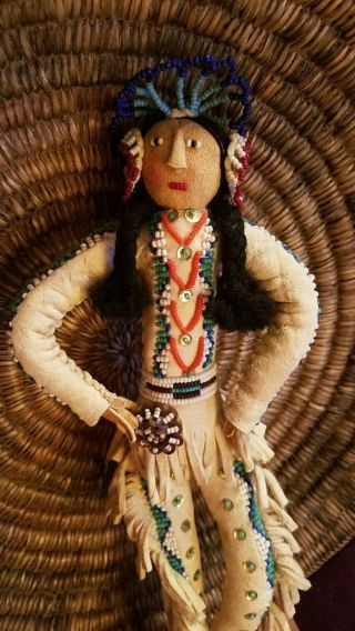 Clever Vintage Shoshone Figure Native American Indian 5