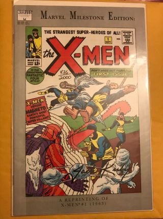 Marvel Milestone X - Men Signed By Jack Kirby.  Rare