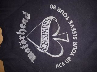 Motorhead Vintage 1980 Tour Sweatshirt Ace Up Your Sleeve Tour