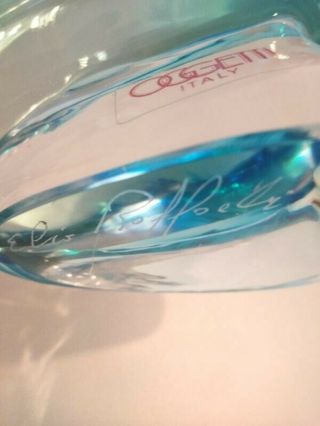 Vintage OGGETTI ITALY Signed ELIO RAFFAELI FISH AQUARIUM ART GLASS PAPERWEIGHT 5