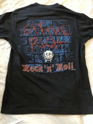 Vintage MOTORHEAD Rock ' N ' Roll Tour Shirt L 1987 Eat the Rich Rare 6