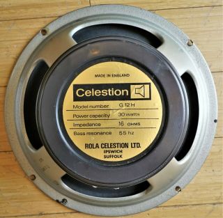 Vintage 1977 Celestion G12m 16 Ohm Speaker 25 Watt Black Back 55hz