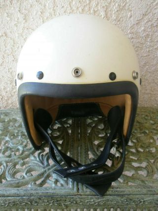 Vintage Agv Competition Motorcycle Helmet Jet Style Ama Group 1 Sz.  7