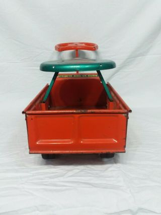 Vintage 1950 ' s Pressed Steel Structo Ride ' er Dump Truck 7