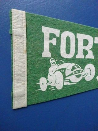 Vintage Fort Wayne Speedway Felt Pennant,  Old Race Car 2
